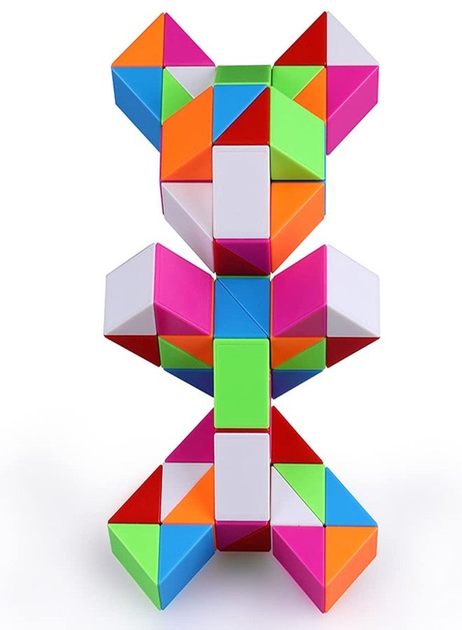 TANCH Fidget Magic Snake Cube Puzzles Twist Ruler Speed Cubes Brain Teaser Game Toys for Kids (72 Block 1PACK) - Image 2
